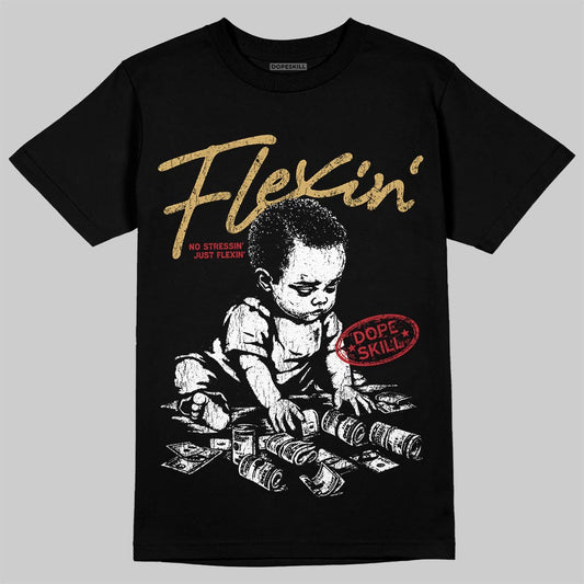 Jordan 4 Retro “Pizza” DopeSkill T-Shirt Flexin' Graphic Streetwear - Black
