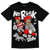 Dunk Low Panda White Black DopeSkill T-Shirt No Risk No Story Graphic Streetwear - Black