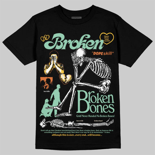 SB Dunk Low Rodeo Tourmaline DopeSkill T-Shirt Broken Bones Graphic Streetwear - black