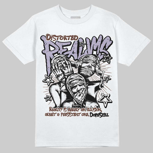 Harris Tweed x Dunk Low Denim Turquoise and Baroque Brown DopeSkill T-Shirt Distorted Realms Graphic Streetwear - White