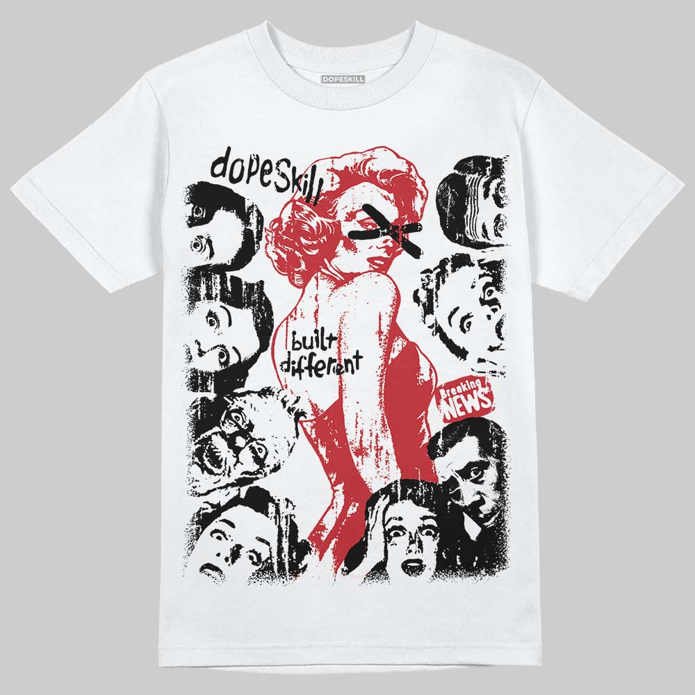 Jordan 1 Low OG "Chicago" DopeSkill T-Shirt Built Different Graphic Streetwear - White
