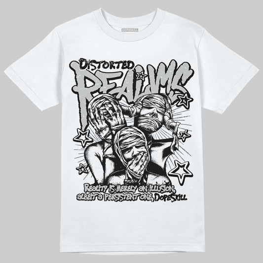 Air Foamposite One 'Triple White' DopeSkill T-Shirt Distorted Realms Graphic Streetwear - White