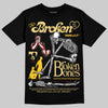Quai 54 x Air Jordan 1 Retro Low OG Tour Yellow Black DopeSkill T-Shirt Broken Bones Graphic Streetwear - Black