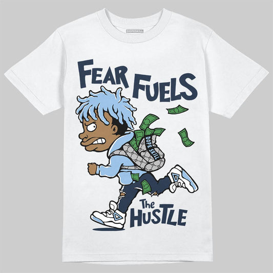 Asics Gel-Cumulus 16 Wash/Independence Blue DopeSkill T-Shirt Fear Fuels The Hustle Graphic Streetwear - White