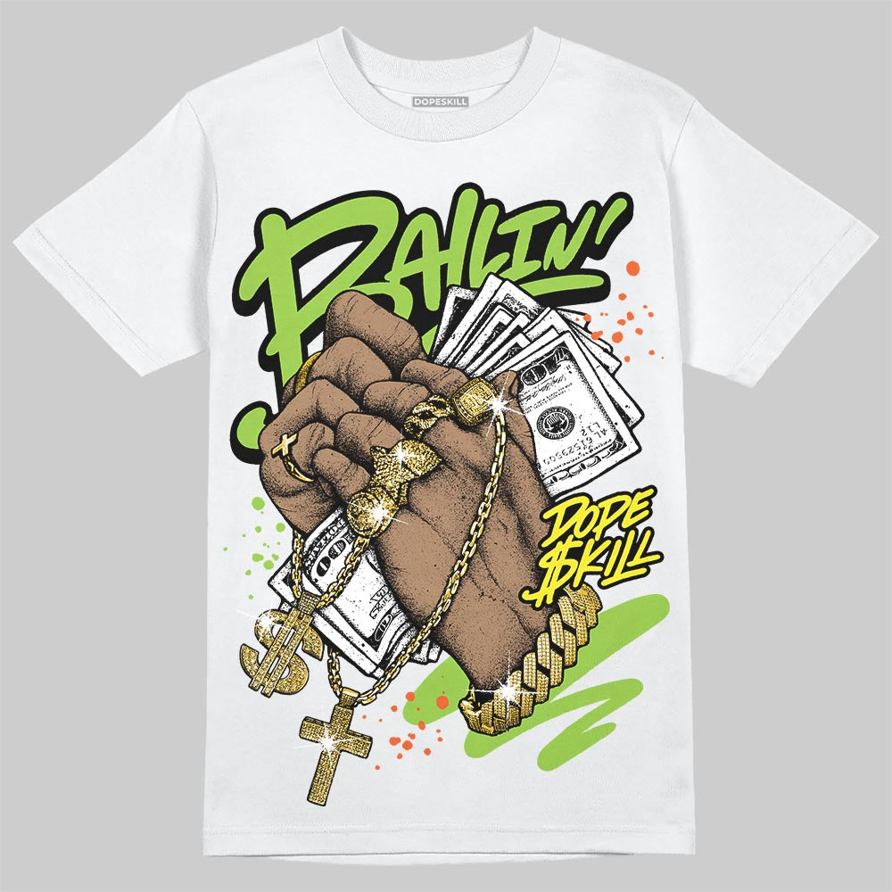 Neon Green Sneakers DopeSkill T-Shirt Always Ballin' Graphic Streetwear - White