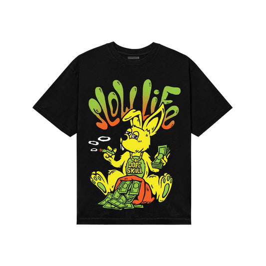 Neon Green Sneakers DopeSkill T-Shirt Slow Life Graphic Streetwear - Black