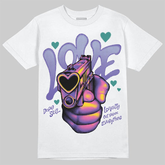 Jordan 5 OG “Grape” DopeSkill T-Shirt Love Shot Graphic Streetwear - White