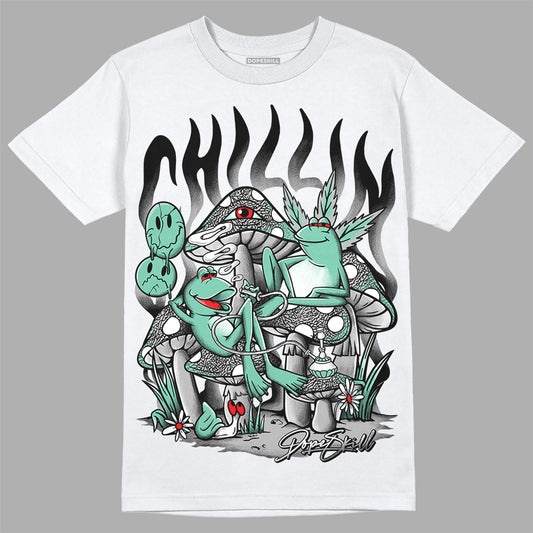 Jordan 3 "Green Glow" DopeSkill T-Shirt Chillin Graphic Streetwear - White 