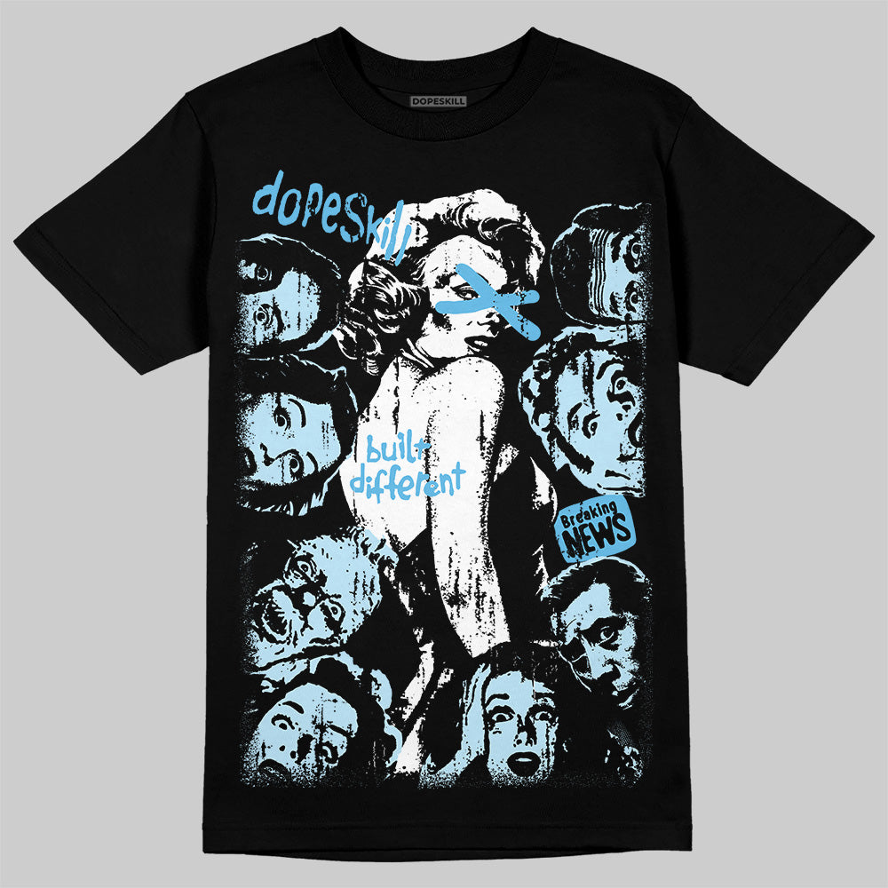 Jordan 11 Retro Legend Blue DopeSkill T-Shirt Built Different Graphic Streetwear - Black