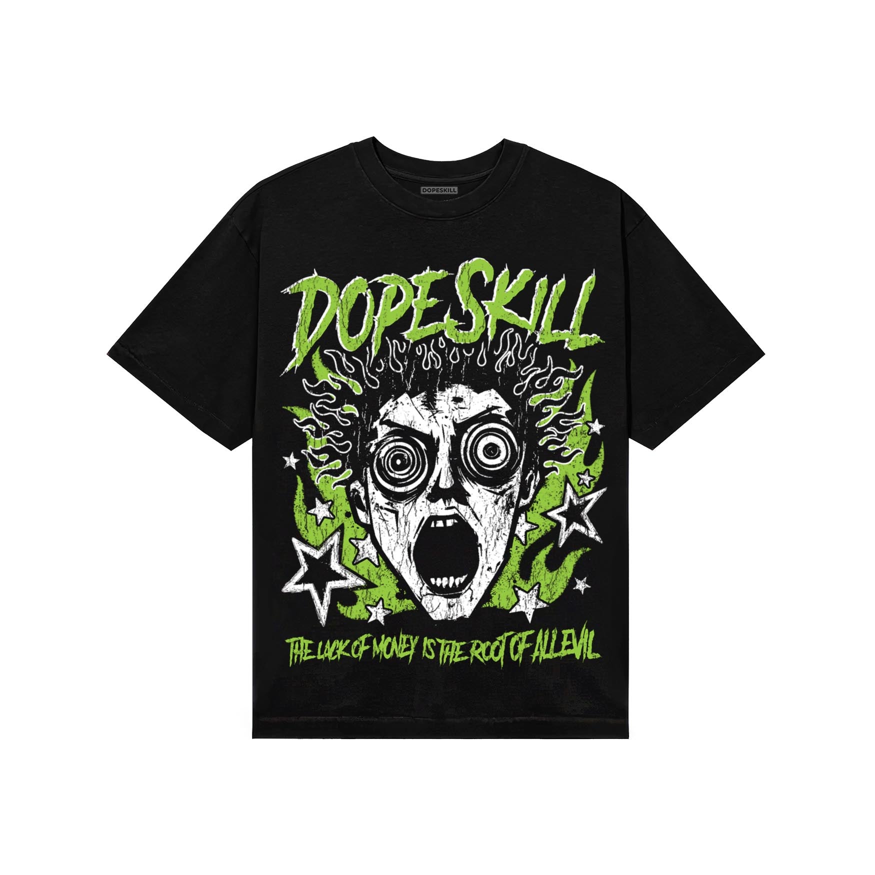 Neon Green Sneakers DopeSkill T-Shirt Root of Evil Graphic Streetwear - Black