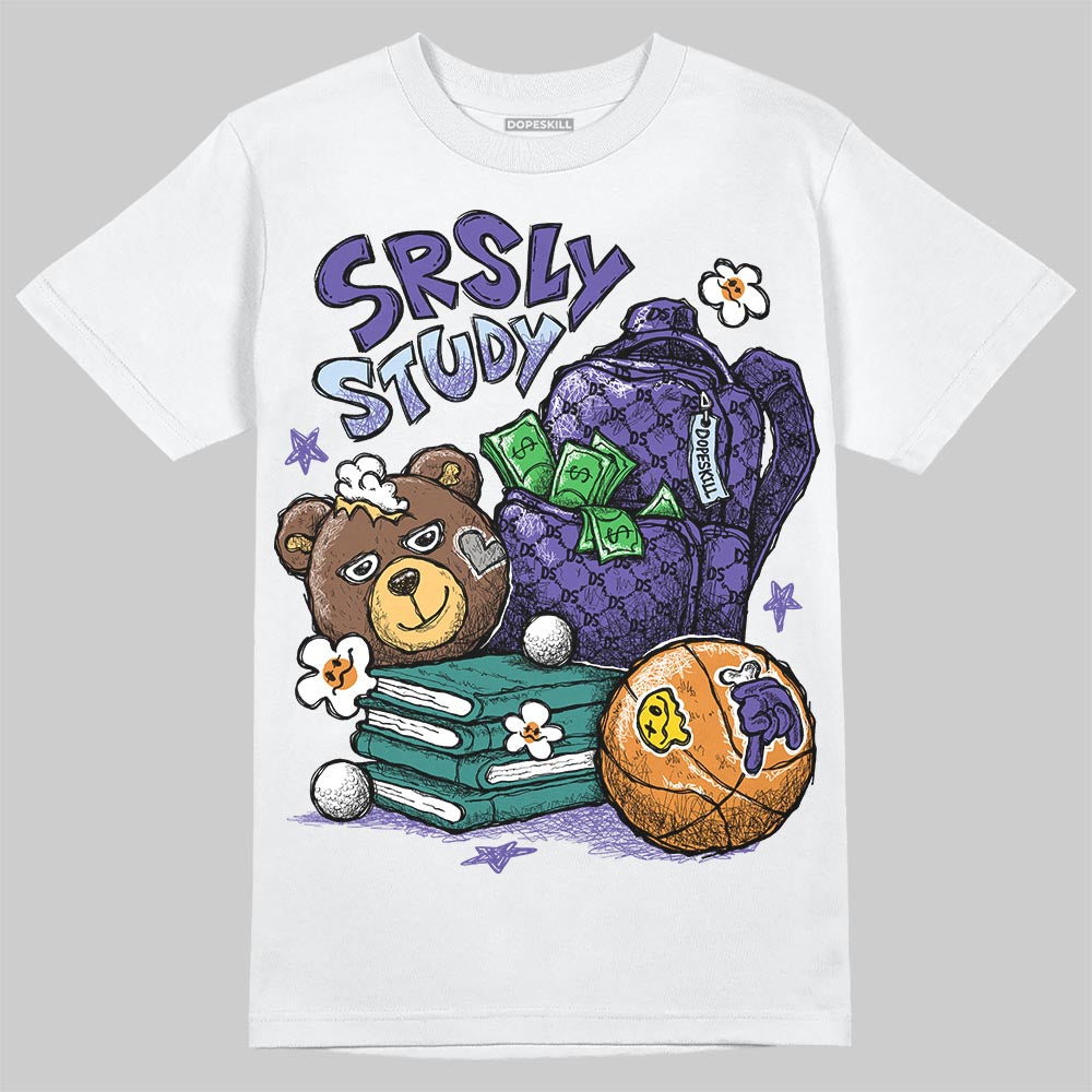 Jordan 5 OG “Grape” DopeSkill T-Shirt SRSLY Study Graphic Streetwear - White