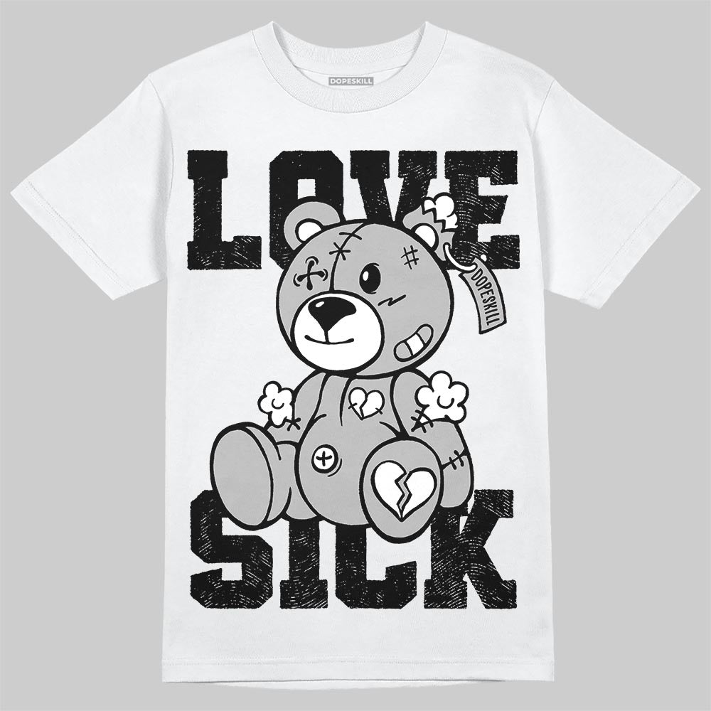 Black and White Sneakers DopeSkill T-Shirt Love Sick Graphic Streetwear - White