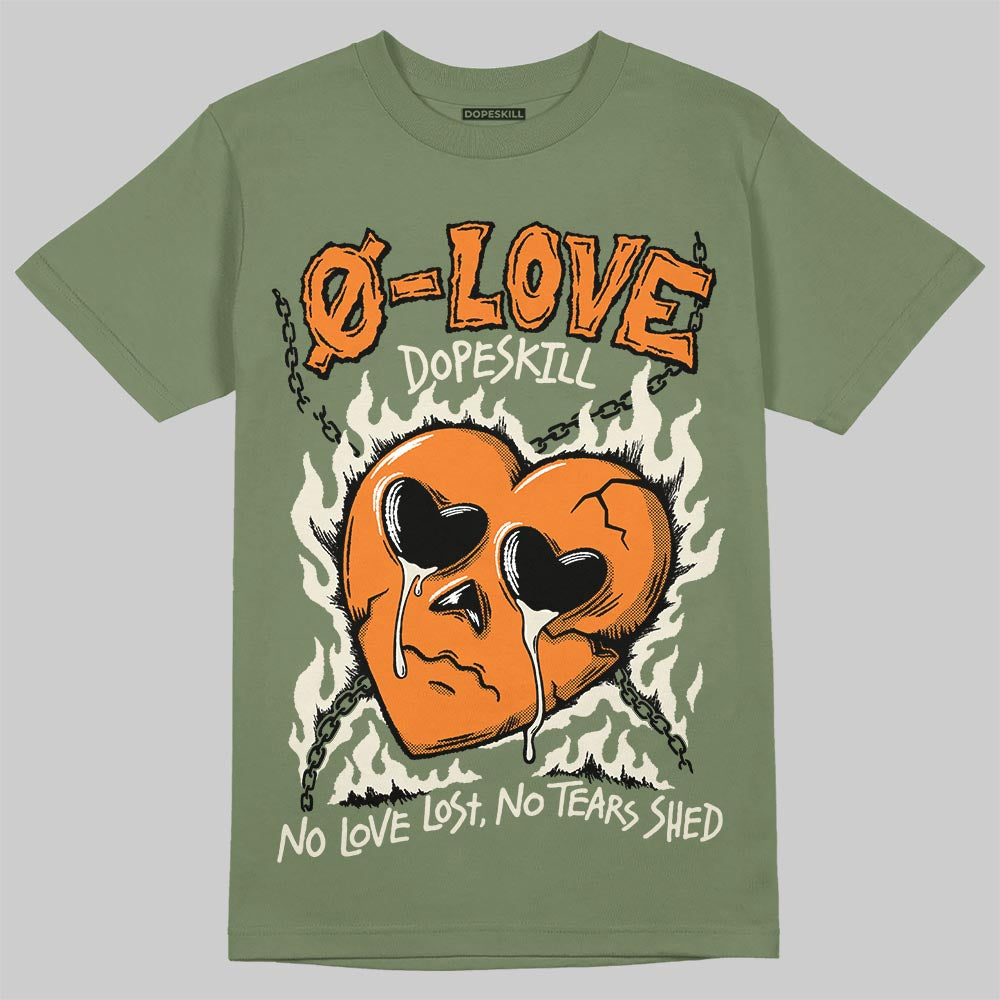 Jordan 4 Retro OG SP Undefeated (2025) DopeSkill T-Shirt Crying Heart Graphic Streetwear - Military Green
