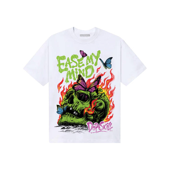 Neon Green Sneakers DopeSkill T-Shirt Ease My Mind Graphic Streetwear - White