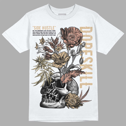 TAN Sneakers DopeSkill T-Shirt Side Hustle Graphic Streetwear - White