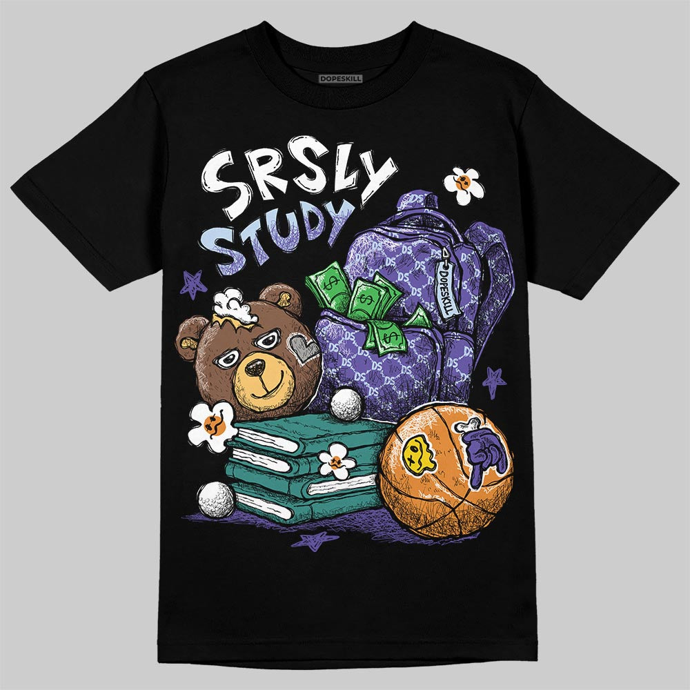 Jordan 5 OG “Grape” DopeSkill T-Shirt SRSLY Study Graphic Streetwear - Black