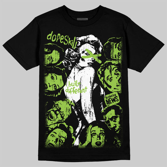 Neon Green Sneakers DopeSkill T-Shirt Built Different Graphic Streetwear - Black