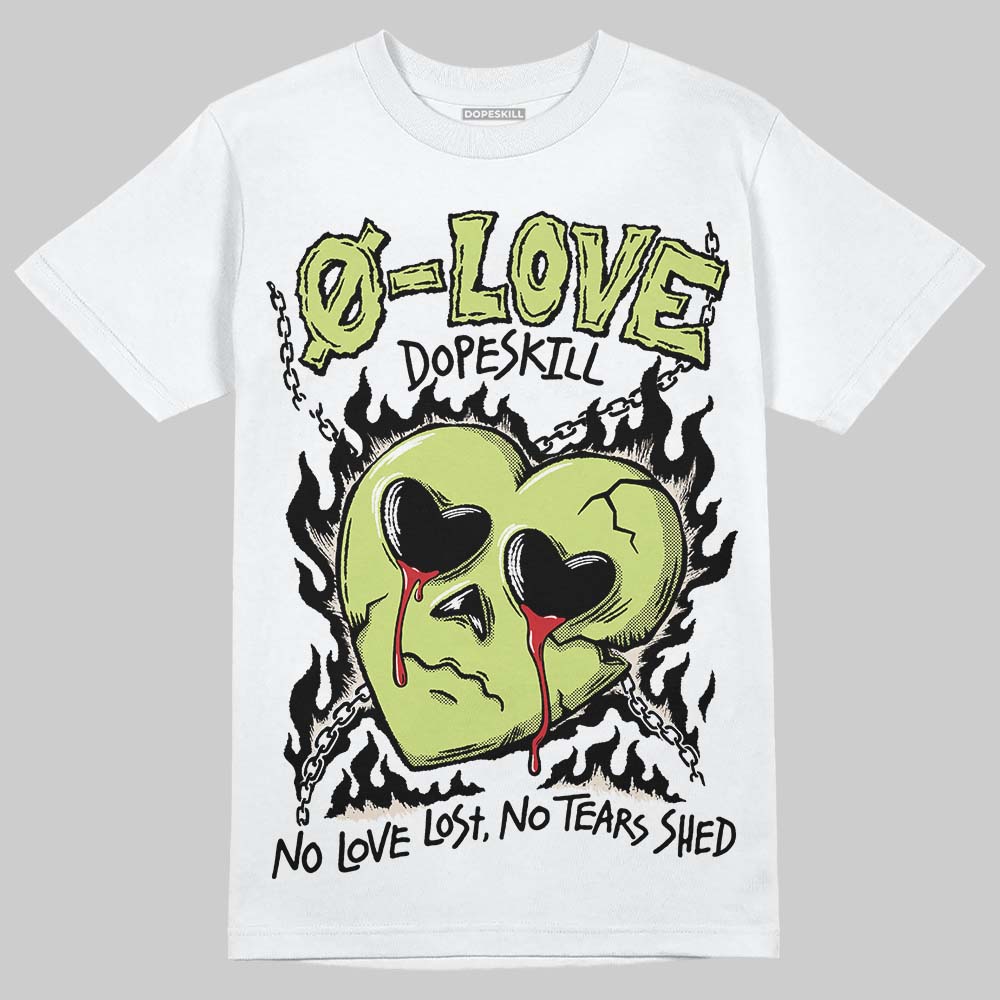 Jordan 5 “Luminous Green” DopeSkill T-Shirt Crying Heart Graphic Streetwear - White