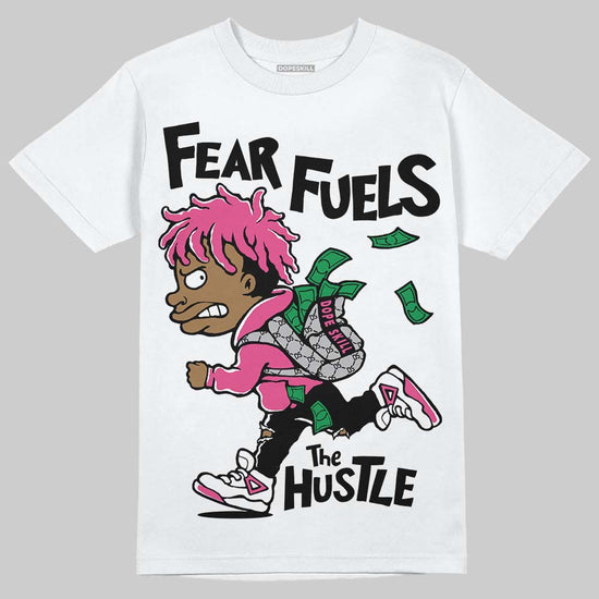 Asics Gel-1130 Pink Glo/ Black DopeSkill T-Shirt Fear Fuels The Hustle Graphic Streetwear - White