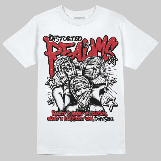 Jordan 1 Low OG "Chicago" DopeSkill T-Shirt Distorted Realms Graphic Streetwear - White
