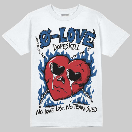 Jordan 1 Low OG “Storm Blue” DopeSkill T-Shirt Crying Heart Graphic Streetwear - White