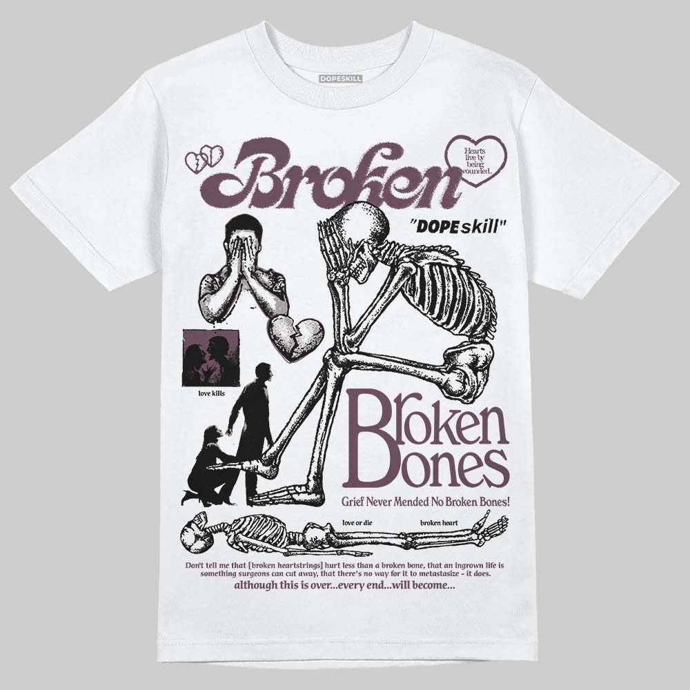 A Ma Maniére x Air Jordan 5 “Violet Ore” DopeSkill T-Shirt Broken Bones Graphic Streetwear - White