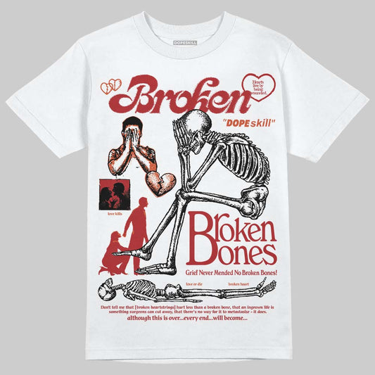 Nigel Sylvester x Air Jordan 4 ‘Brick by Brick’ DopeSkill T-Shirt Broken Bones Graphic Streetwear - White