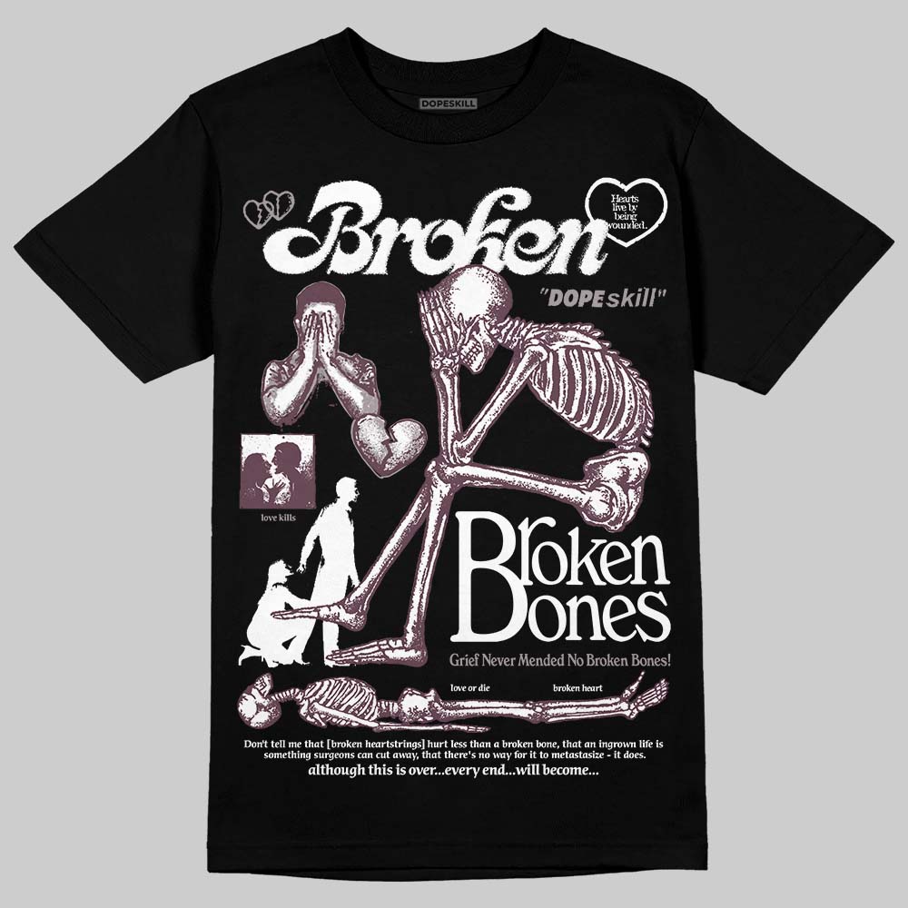 A Ma Maniére x Air Jordan 5 “Violet Ore” DopeSkill T-Shirt Broken Bones Graphic Streetwear - Black