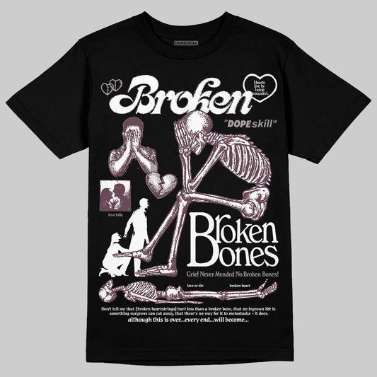 A Ma Maniére x Air Jordan 5 “Violet Ore” DopeSkill T-Shirt Broken Bones Graphic Streetwear - Black