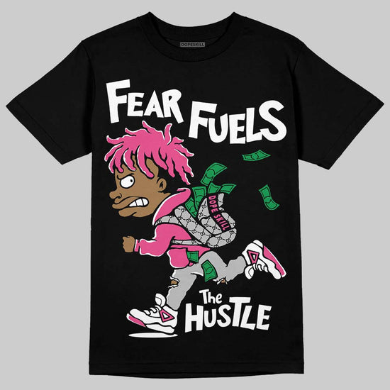 Asics Gel-1130 Pink Glo/ Black DopeSkill T-Shirt Fear Fuels The Hustle Graphic Streetwear - Black
