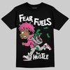 Asics Gel-1130 Pink Glo/ Black DopeSkill T-Shirt Fear Fuels The Hustle Graphic Streetwear - Black