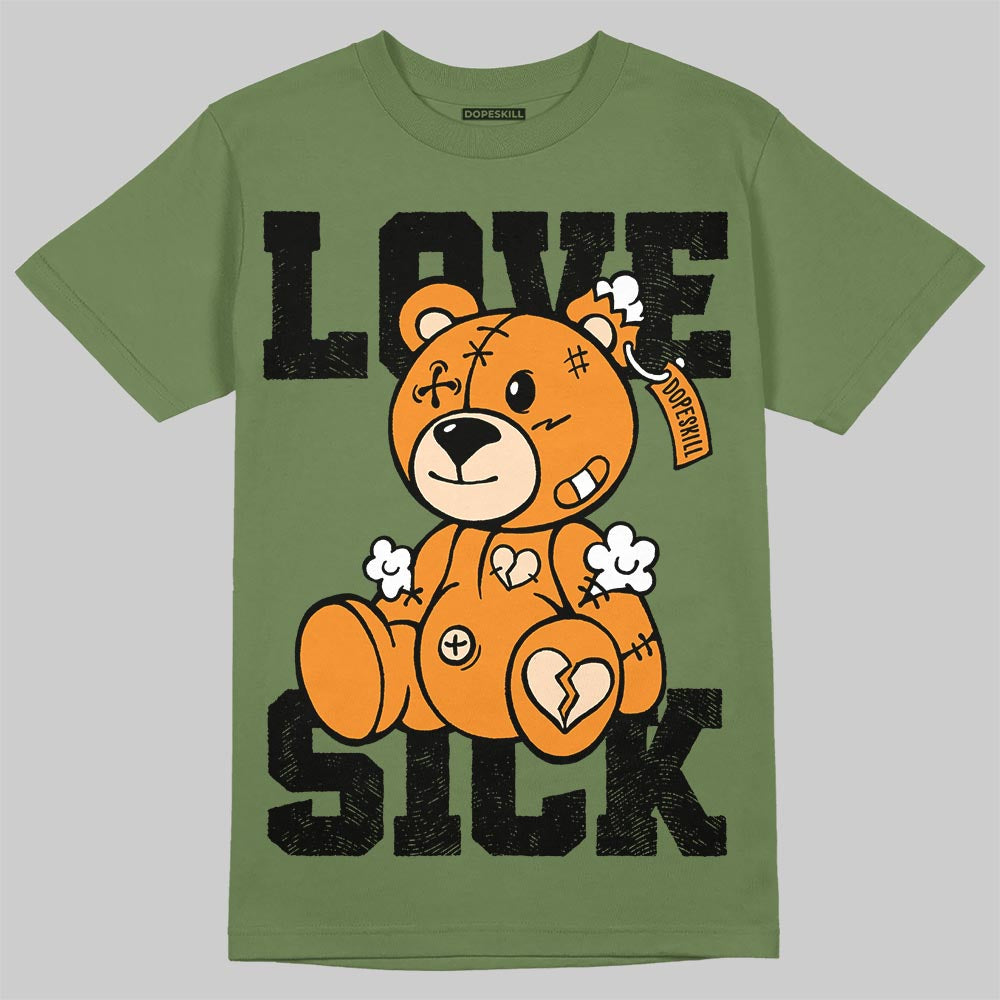 Olive Sneakers DopeSkill T-Shirt Love Sick Graphic Streetwear - MIlitary Green