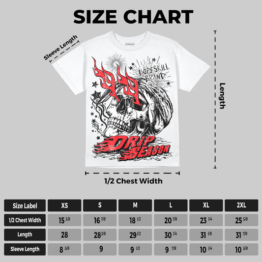 Red Collection DopeSkill Oversize Print T-Shirt Drip Season Graphic