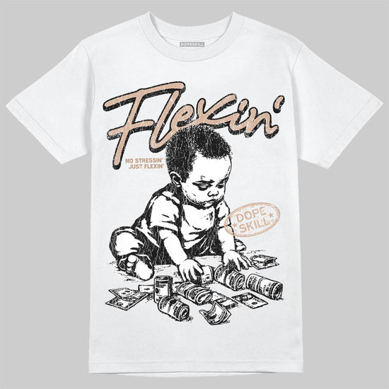 Jordan 4 Retro Cozy Girl DopeSkill T-Shirt Flexin' Graphic Streetwear - White