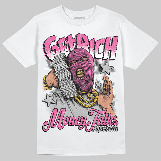 Asics Gel-Kayano 14 ‘Cream Sweet Pink’ DopeSkill T-Shirt Get Rich Graphic Streetwear - White
