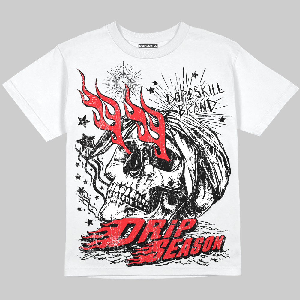 Red Sneakers DopeSkill Oversize Print T-Shirt Drip Season Graphic Streetwear