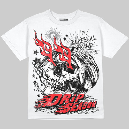 Red Sneakers DopeSkill Oversize Print T-Shirt Drip Season Graphic Streetwear
