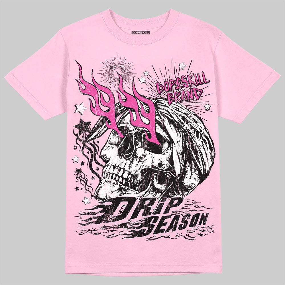 Pink Sneakers DopeSkill T-Shirt Drip Season Graphic Streetwear - Light Pink