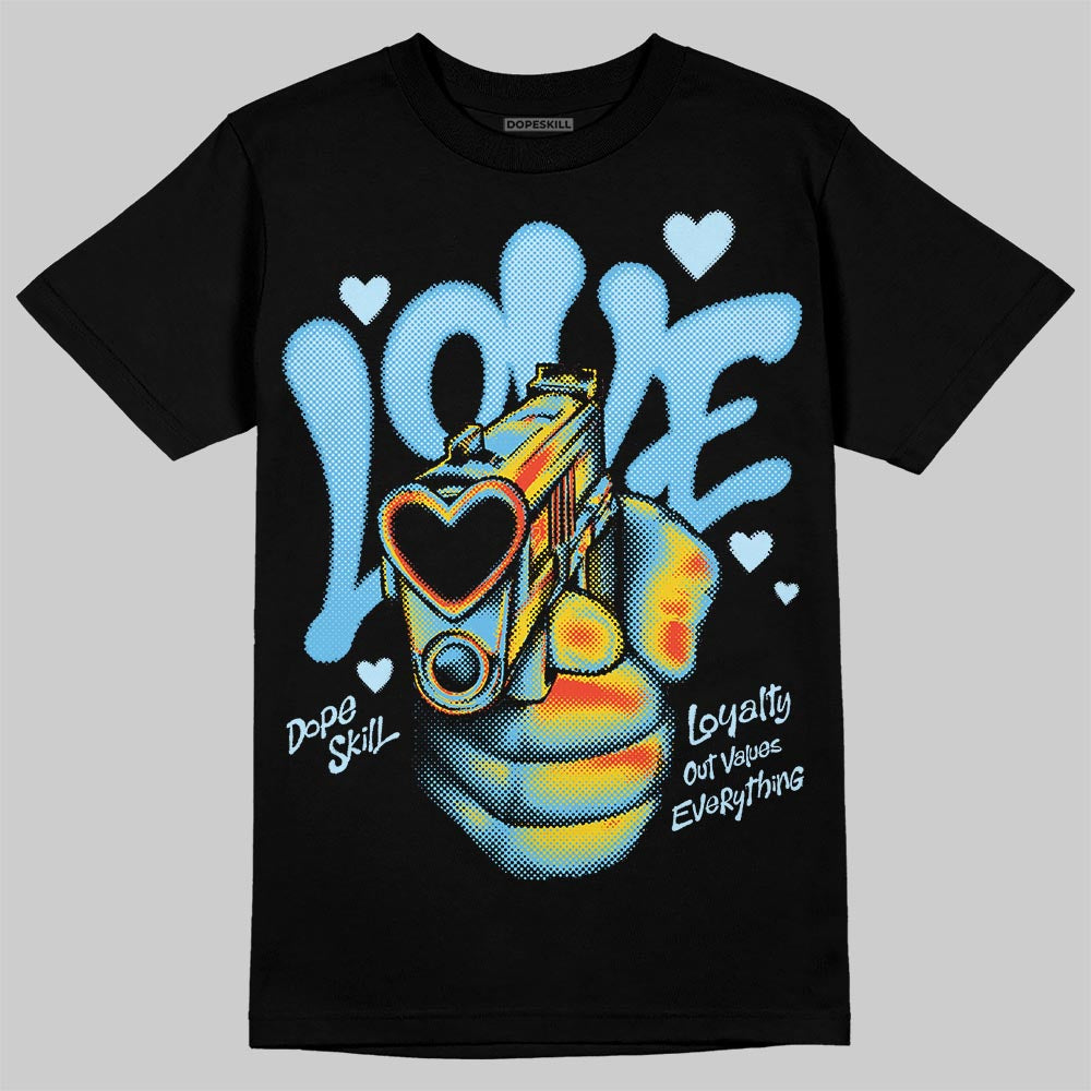 Jordan 11 Retro Legend Blue DopeSkill T-Shirt Love Shot Graphic Streetwear - Black