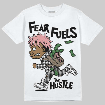 Harris Tweed x Wmns Dunk Low 'Black Phantom' DopeSkill T-Shirt Fear Fuels The Hustle Graphic Streetwear - White
