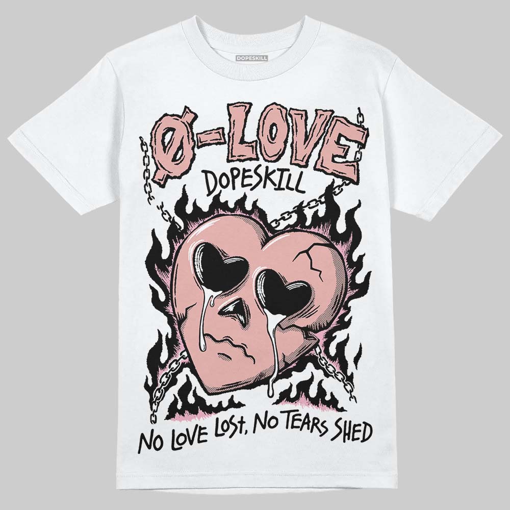 Jordan 1 Low OG “Rust Pink” DopeSkill T-Shirt Crying Heart Graphic Streetwear - White