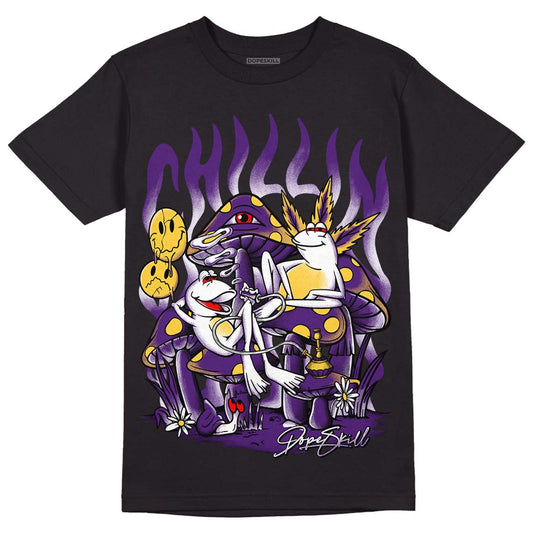 Jordan 12 “Field Purple” DopeSkill T-Shirt Chillin Graphic Streetwear - Black