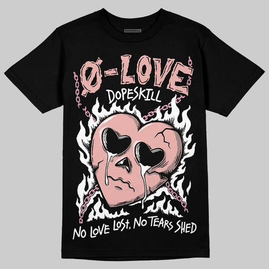 Jordan 1 Low OG “Rust Pink” DopeSkill T-Shirt Crying Heart Graphic Streetwear - Black
