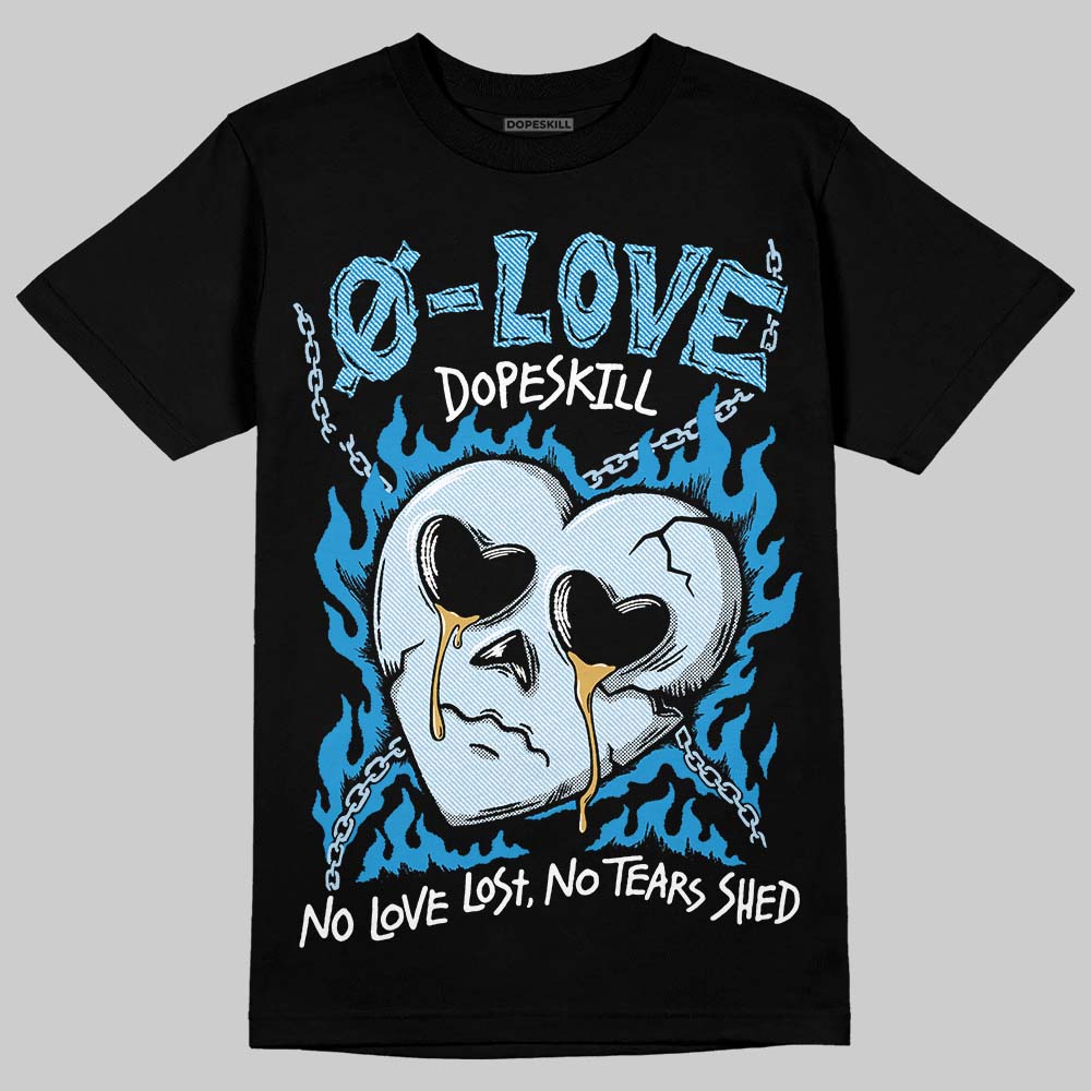Jordan 4 Denim “Worn Blue” DopeSkill T-Shirt Crying Heart Graphic Streetwear - Black