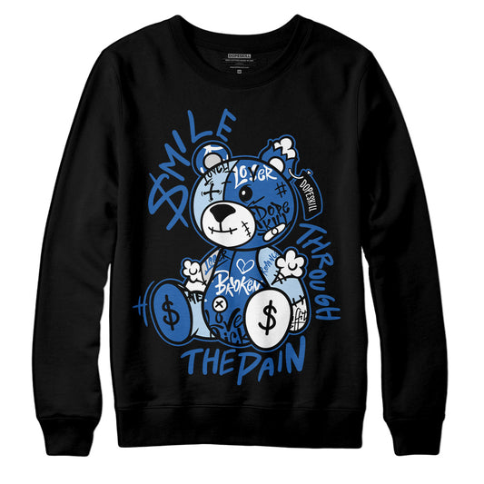 Jordan 11 Low “Space Jam” DopeSkill Sweatshirt Smile Through The Pain Graphic Streetwear - Black