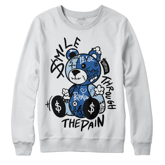 Jordan 11 Low “Space Jam” DopeSkill Sweatshirt Smile Through The Pain Graphic Streetwear - White