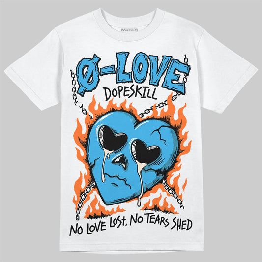Jordan 1 High OG “UNC” Reimagined DopeSkill T-Shirt Crying Heart Graphic Streetwear - White