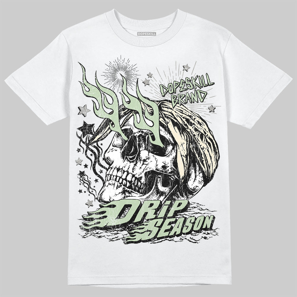 Jordan 4 WMNS “Seafoam” (2025) DopeSkill T-Shirt Drip Season Graphic Streetwear - White
