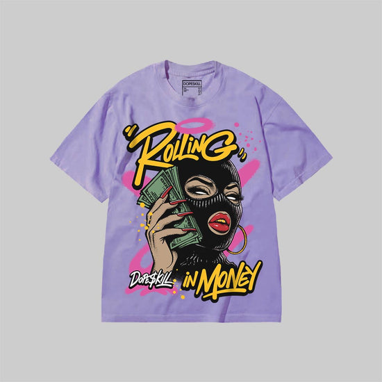 Rolling in Money DopeSkill Premium T-shirt Streetwear - Violet