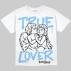 Jordan 6 University Blue DopeSkill Oversize Print T-Shirt True Lover Graphic Streetwear
